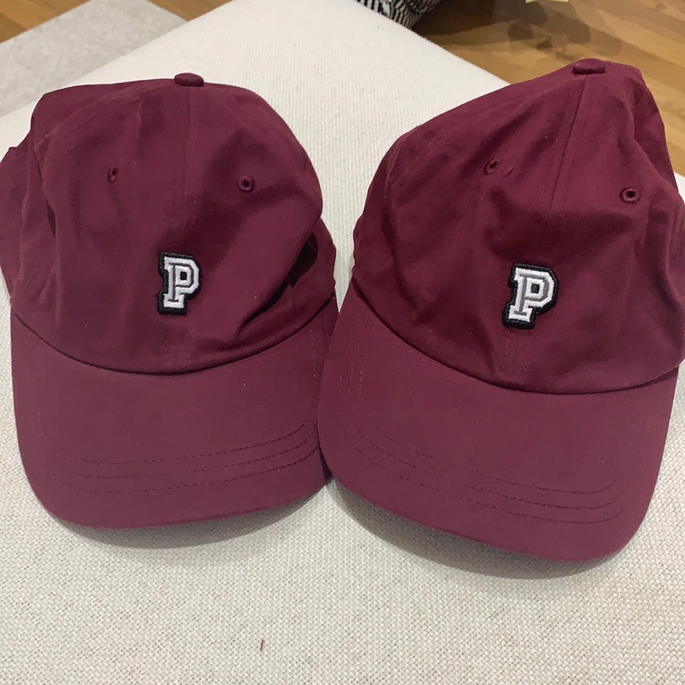NWT VSPINK baseball hat with p logo in maroon